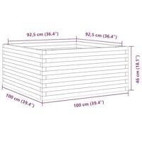 Plantenbak 100x100x46 cm massief douglashout - thumbnail
