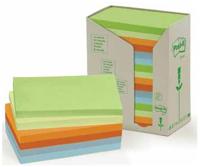 Memoblok Post-it 655-RPT 76x127mm recycled rainbow pastel 16 stuks - thumbnail