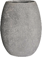 Baq Polystone Coated Plain Balloon Raw Grey (met inzetbak), 52x68cm - thumbnail