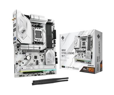 ASRock B850 Steel Legend Moederbord Socket AMD AM5 Vormfactor ATX Moederbord chipset AMD® B850 - thumbnail