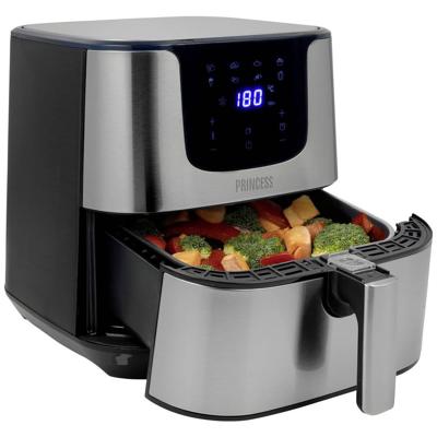 Princess 01.182060.01.001 Airfryer 5.5 l 1700 W Anti-aanbaklaag, Timerfunctie, Oververhittingsbeveiliging, Met display Zwart/zilver Princess 01.182060.01.001 Airfryer 5.5 l 1700 W Anti-aanbaklaag, Timerfunctie, Oververhittingsbeveiliging, Met display Zwart/zilver