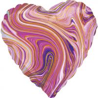 Amscan Folieballon Purple Heart 45 Cm Metallic - thumbnail