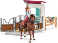 Schleich horse club paardenbox met hannah en cayenne 42710 - thumbnail