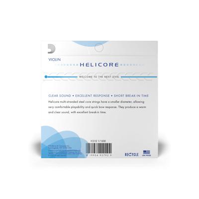 D&apos;Addario H310 1/8M Helicore String Set, 1/8 Scale, Medium Tension Vioolsnarenset voor