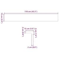 VidaXL Vensterbanken 2 st onbehandeld 110x15x2 cm massief eikenhout - thumbnail