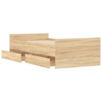 Bedframe met lades sonoma eikenkleurig 90x190 cm - thumbnail