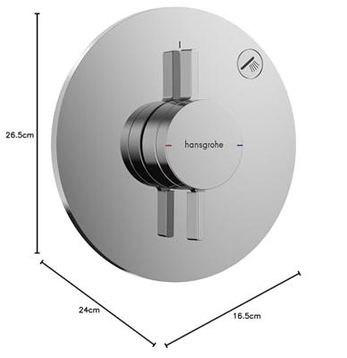 Hansgrohe DuoTurn S kraan inbouw voor 1 functie, chroom