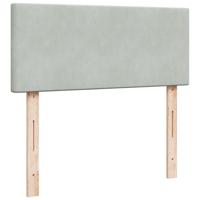 Boxspring met matras fluweel lichtgrijs 120x200 cm - thumbnail