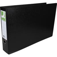 Q-CONNECT ordner, voor ft A3, uit karton, liggend, rug van 8 cm, zwart - thumbnail