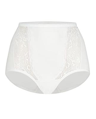 Dames Lace maxi - Kanten dames taille slip - Hoge onderbroek - Biologisch katoen - Badstof kruisje