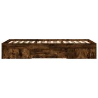 Bedframe zonder matras hout gerookt eikenkleurig 75x190 cm - thumbnail