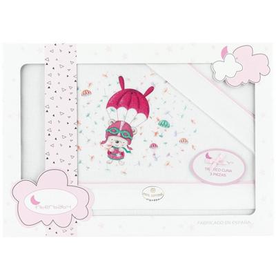Interbaby bedtextiel parachute 80 x 40 cm katoen roze 3-delig Interbaby bedtextiel parachute 80 x 40 cm katoen roze 3-delig