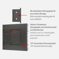 Brennenstuhl Solar LED-spot met infrarood bewegingsmelder | SOL 1000 Plana | 1000lm | IP54 - 1173740002 - thumbnail