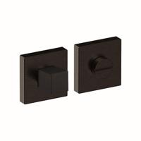 Hardbrass Shuffle toilet-/badkamersluiting vierkant- zwart - thumbnail