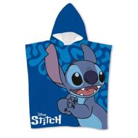 Stitch poncho blauw 55 x 110 cm - polyester - thumbnail