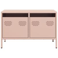 Tv-meubel 68x39x43,5 cm koudgewalst staal roze - thumbnail