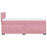 Boxspring met matras fluweel roze 80x200 cm - thumbnail