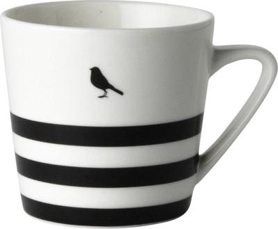 Dutch Rose Loft Zwart-Wit Koffiemok Grafische Streep 20 cl