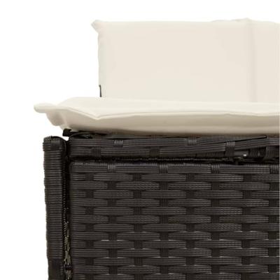 VidaXL Hottub-bankjes met kussens 2 st poly rattan zwart VidaXL Hottub-bankjes met kussens 2 st poly rattan zwart