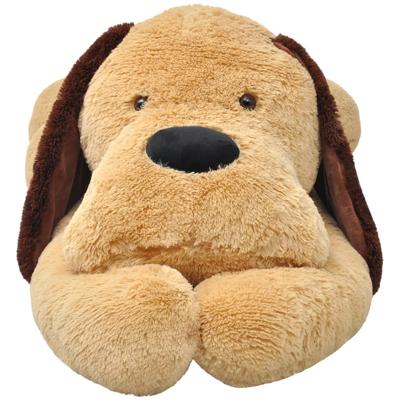 vidaXL Knuffelbeest hond 120 cm pluche bruin vidaXL Knuffelbeest hond 120 cm pluche bruin