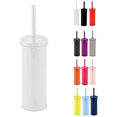 MSV Industrial Toilet|wc-borstel houder - metaal - wit - 38 cm