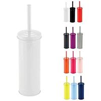 MSV Industrial Toilet|wc-borstel houder - metaal - wit - 38 cm - thumbnail