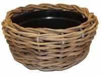 Drypot CI rotan d56h26cm grijs Van der Leeden - Van der leeden - thumbnail