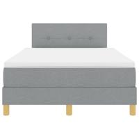 Boxspringbed met matras met matras Lichtgrijs 120 x 190 cm Stof - thumbnail