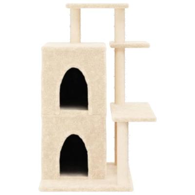 VidaXL Kattenmeubel met sisal krabpalen 97 cm crèmekleurig