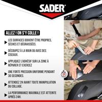 Extra sterke lijm - SADER - Repareert alle extreme situaties - Binnen & Buiten - Alle oppervlakken - Zwart - Gemakkelijk te snijden - 20 m x 50 mm - thumbnail