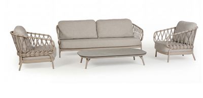 Natal loungeset champagne met Nora coffee tafel ophira 120 x 70 cm Tierra Outdoor - Tierra outdoor Natal loungeset champagne met Nora coffee tafel ophira 120 x 70 cm Tierra Outdoor - Tierra outdoor