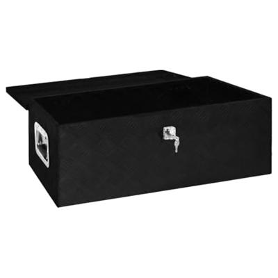 Opbergbox 80x39x30 cm aluminium zwart Opbergbox 80x39x30 cm aluminium zwart