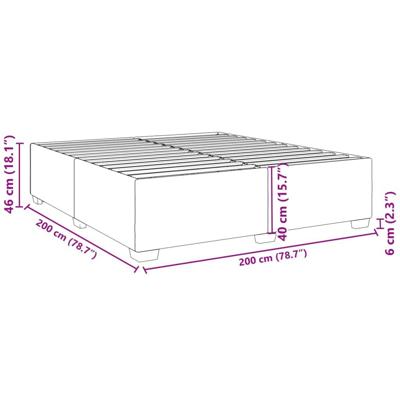 Bedframe kunstleer cappuccinokleurig 200x200 cm