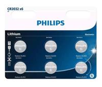 Philips Lithium CR2032 3V batterij 6st - thumbnail