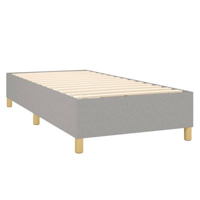 Boxspring met matras stof lichtgrijs 120x190 cm