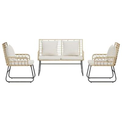Tuin Eetset met kussen 3 pcs Zwart, Antraciet 113 x 69 x 83 cm