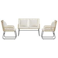 Tuin Eetset met kussen 3 pcs Zwart, Antraciet 113 x 69 x 83 cm - thumbnail