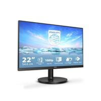 Philips Monitoren, 221V8/00-22 inch, FHD, 75 Hz, VA, Flicker Free, VESA (1920 x 1080, 200 CD/m², D-Sub, HDMI), zwart - thumbnail