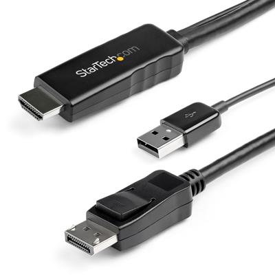 Adapter DisplayPort naar HDMI/VGA Startech HD2DPMM2M (2 m) Zwart