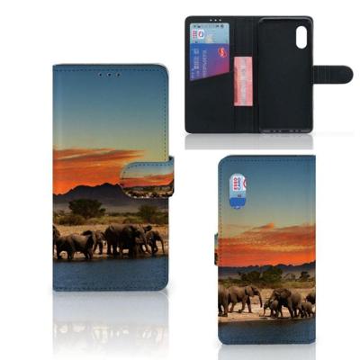 Samsung Xcover Pro | Telefoonhoesje | Met pasjeshouder | Olifanten