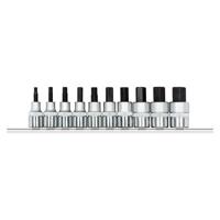 Gedore Dopsleutel-Schroevendraaier Set | 1/2" | 10-Delig | Op Rail - 3300027 - thumbnail