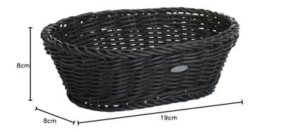 Westmark Broodmand Rieten Look Ovaal 26x19x8 cm Zwart/Kunststof