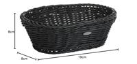 Westmark Broodmand Rieten Look Ovaal 26x19x8 cm Zwart/Kunststof - thumbnail