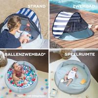 anti-UV UPF50+ pop-up tent Aquani BABYMOOV blauw wit grijs - thumbnail