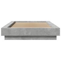 Bedframe bewerkt hout betongrijs 90x190 cm - thumbnail