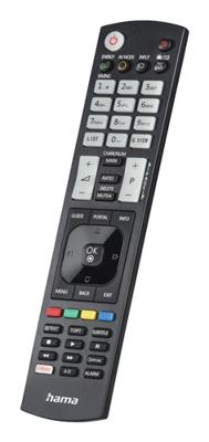 Hama Universal Remote Control voor LG TVs IR Teachable Illuminating Buttons Afstandsbediening Zwart - thumbnail