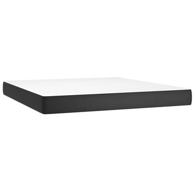Pocketveringmatras medium 180x200x20 cm kunstleer zwart