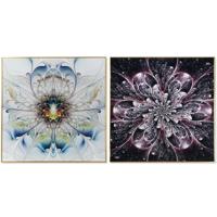 Schilderij DKD Home Decor Aluminium Hout MDF 80 x 3 x 80 cm - thumbnail