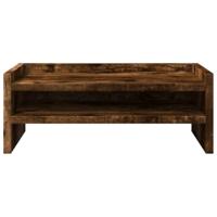 VidaXL Monitorstandaard 42x24x16 cm bewerkt hout gerookt eikenkleurig - thumbnail