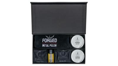 Forged Messen Onderhoudsset - Metaal polijstmiddel, metaalolie, houtwas & microvezeldoekjes.
